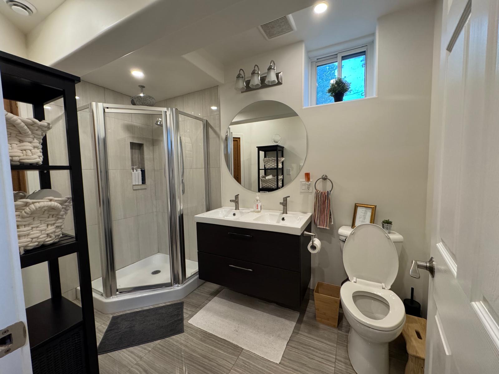 Basement suite bathroom
